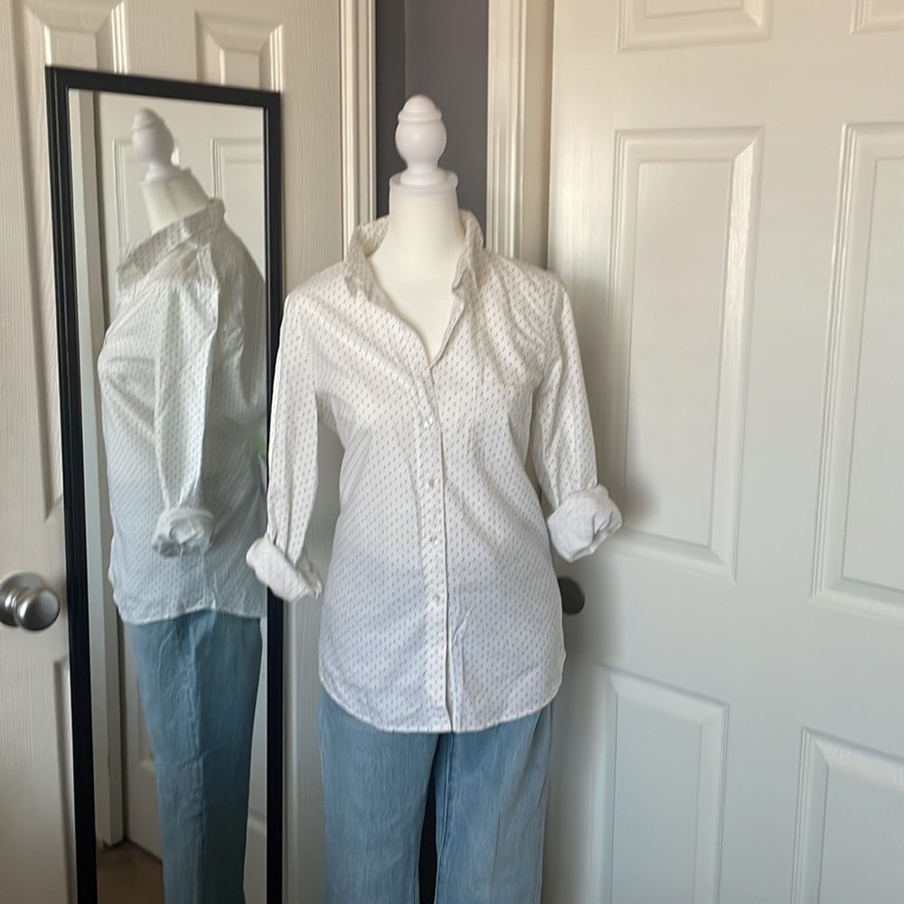 J.Crew boy polka dot button down shirt